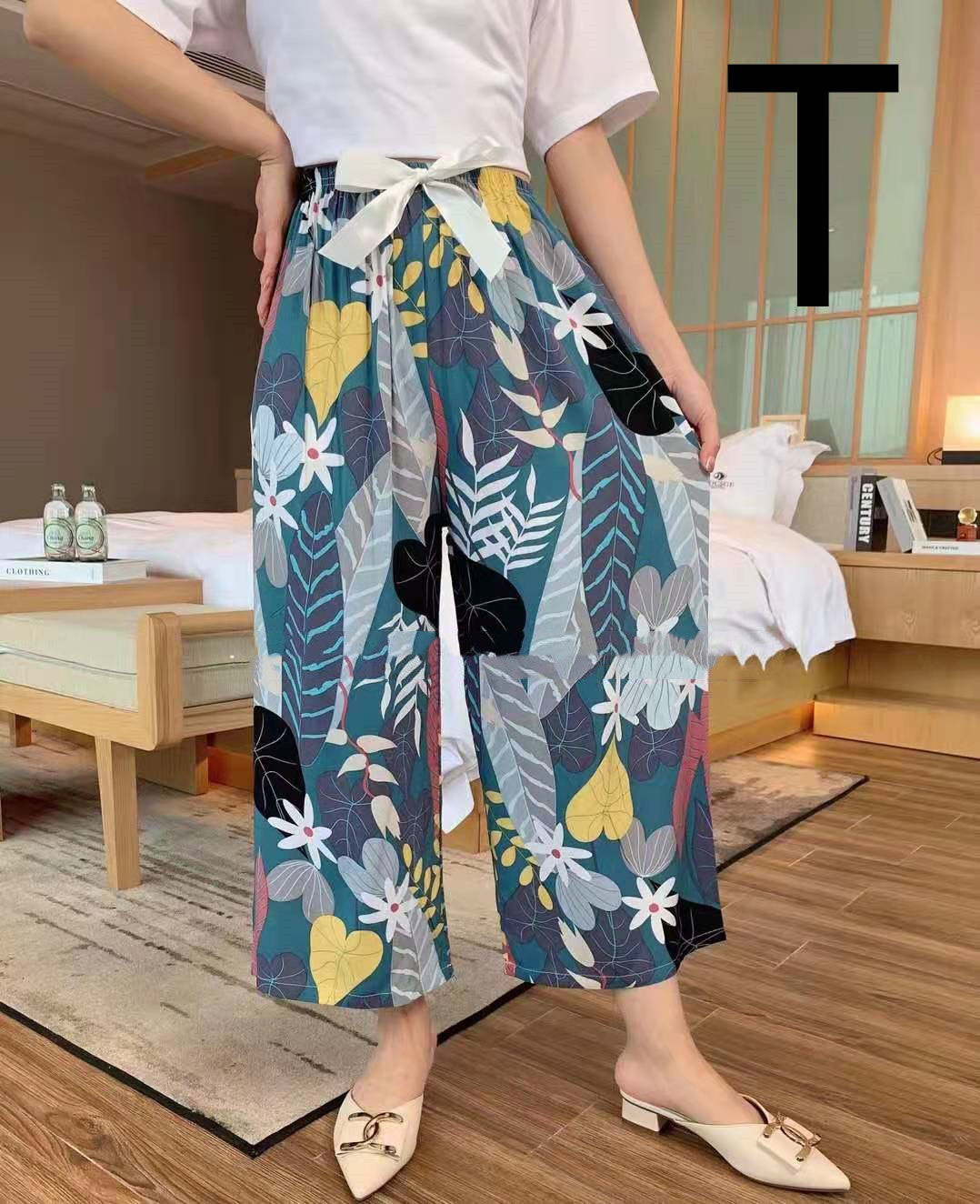 Cotton Silk Pajama Pants, Thin Cotton Silk Wide-leg Pants, Home