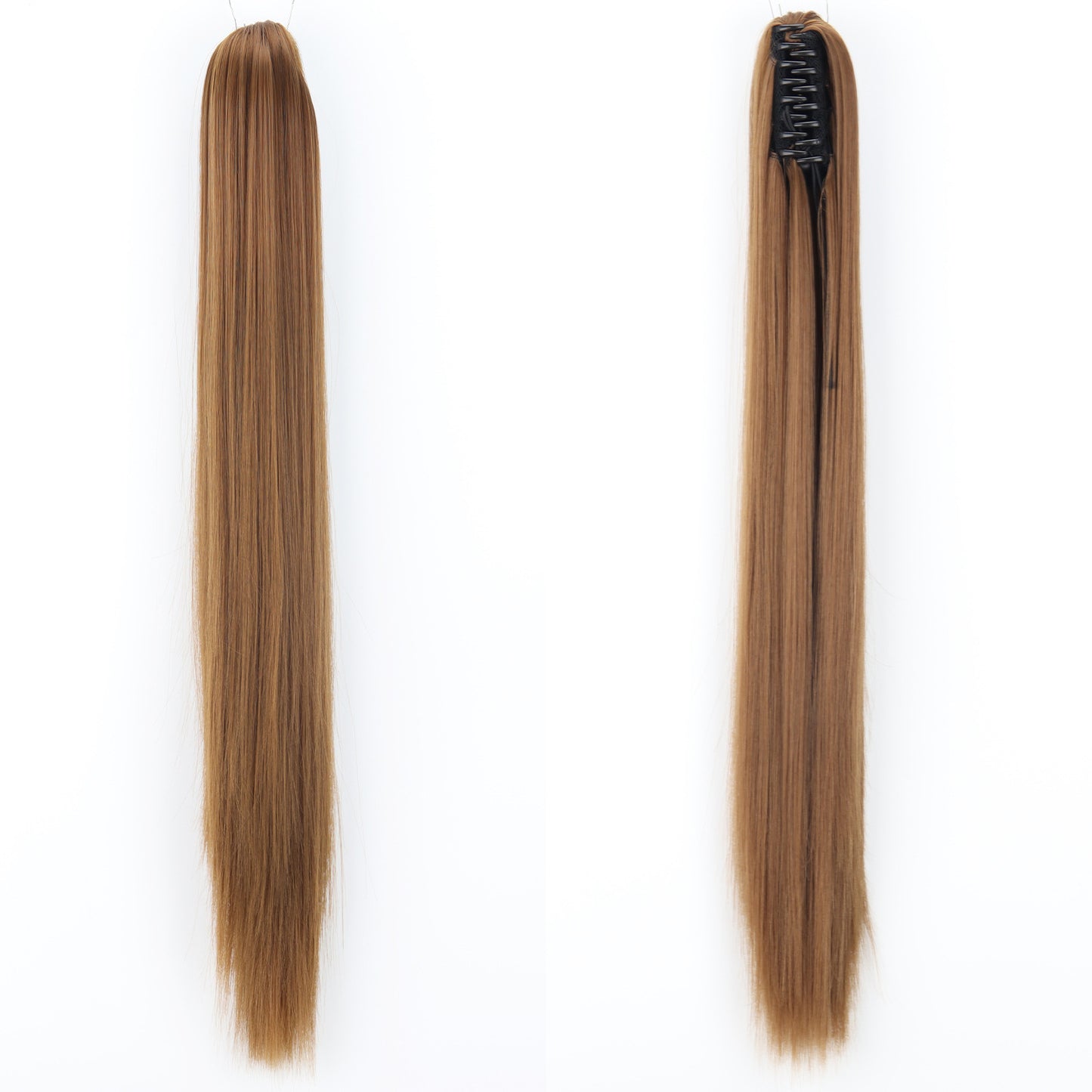 Fashion Ponytail Claw Clip Long Straight Hair Human Wig Fluffy