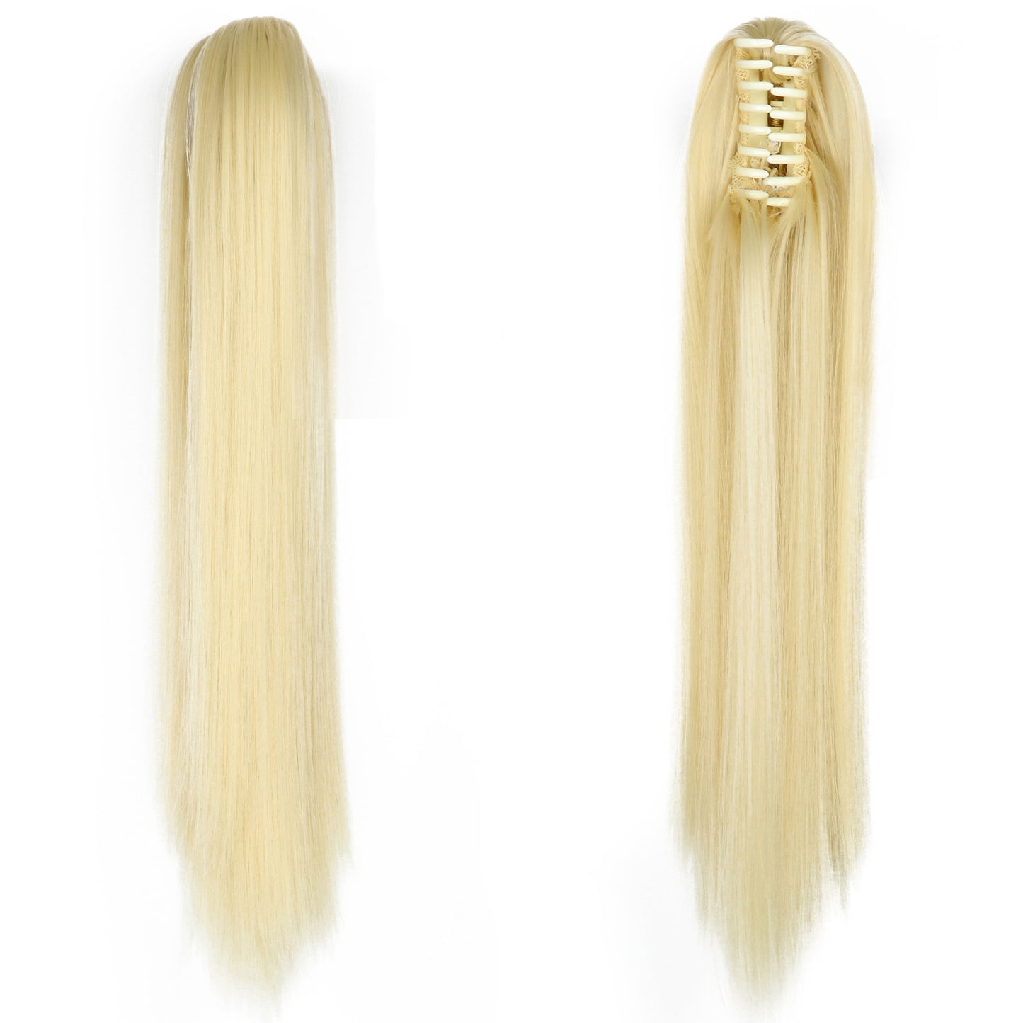 Fashion Ponytail Claw Clip Long Straight Hair Human Wig Fluffy