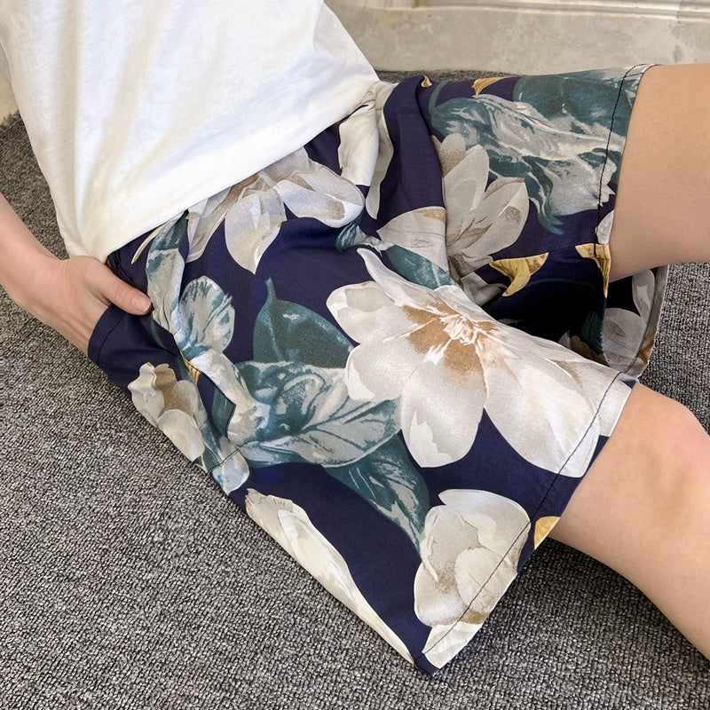 Summer Women's Pajama Pants Cotton Silk Shorts Home Loose