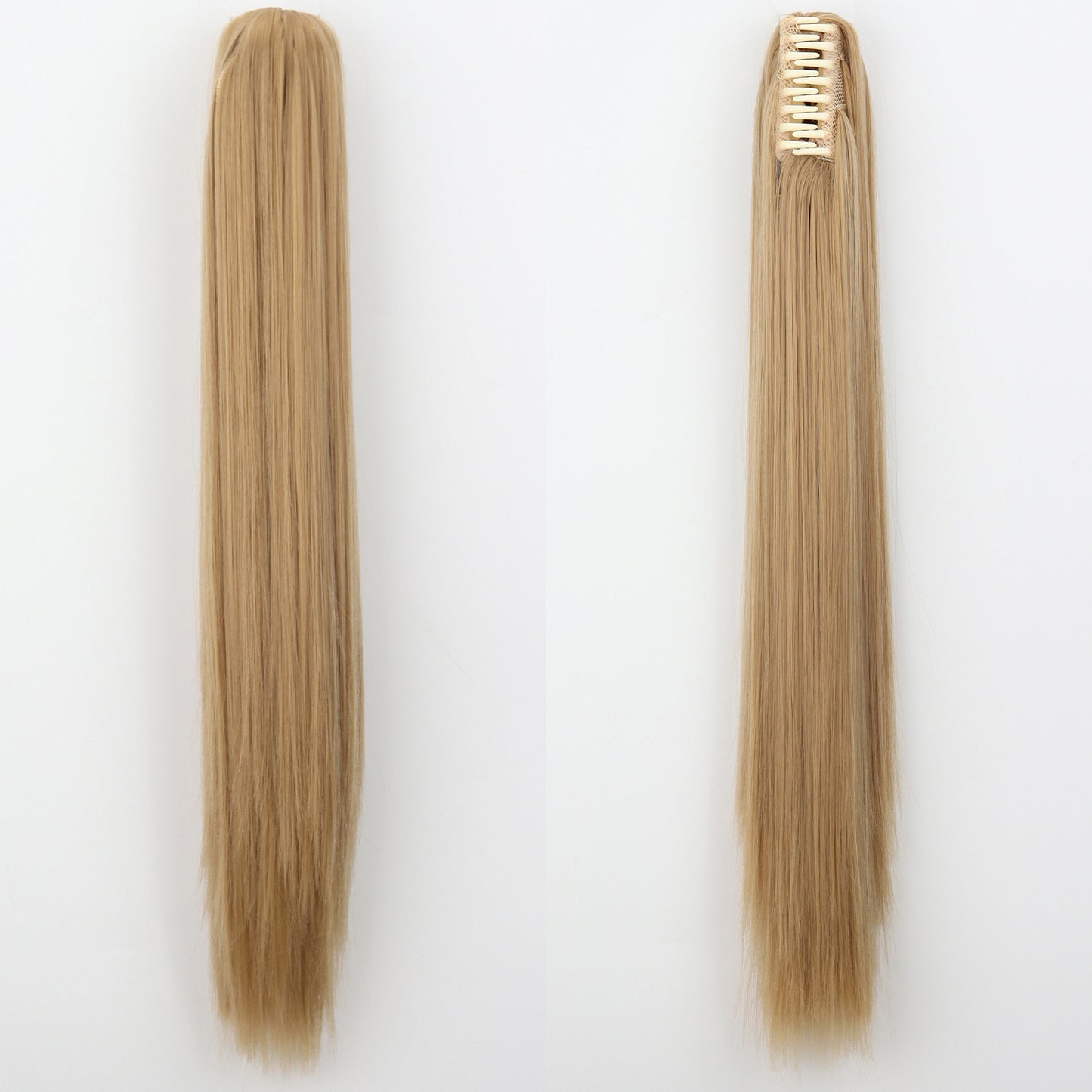 Fashion Ponytail Claw Clip Long Straight Hair Human Wig Fluffy