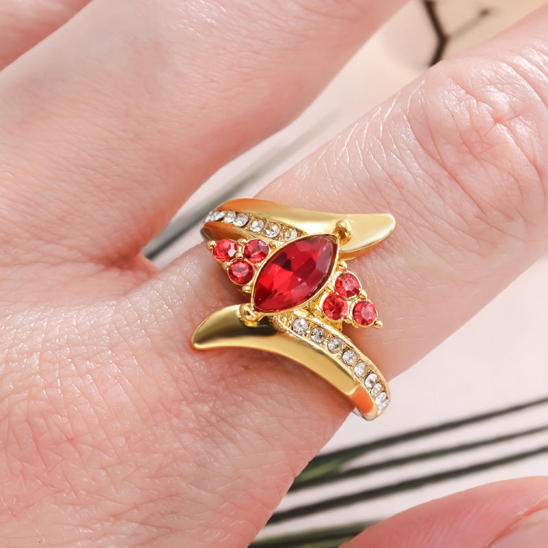 Creative Fashion Horse Eye Ring Electroplated 18K Color