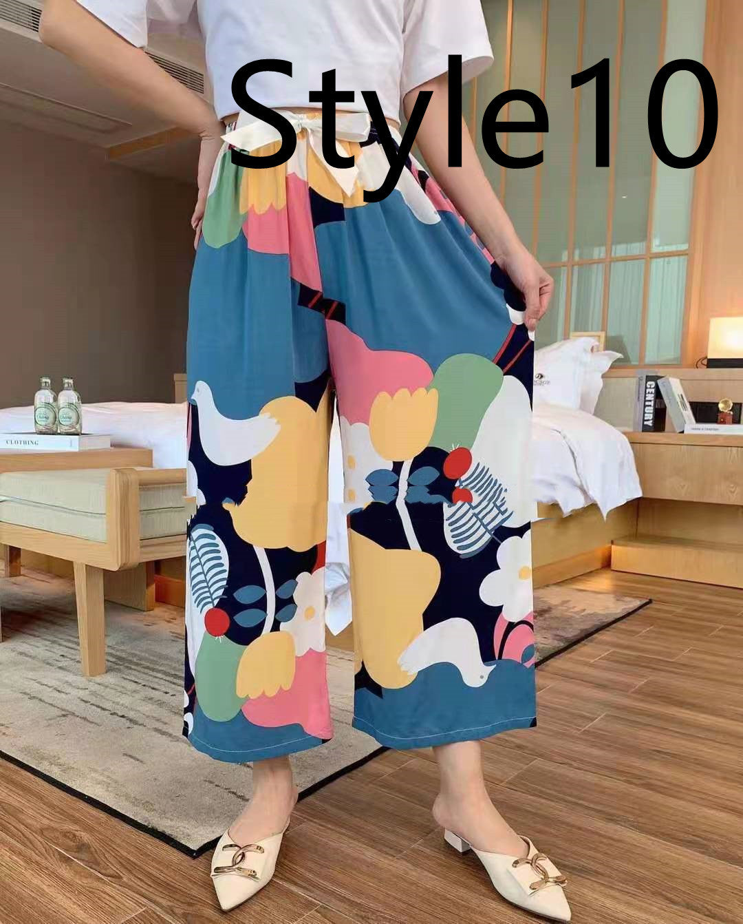 Cotton Silk Pajama Pants, Thin Cotton Silk Wide-leg Pants, Home