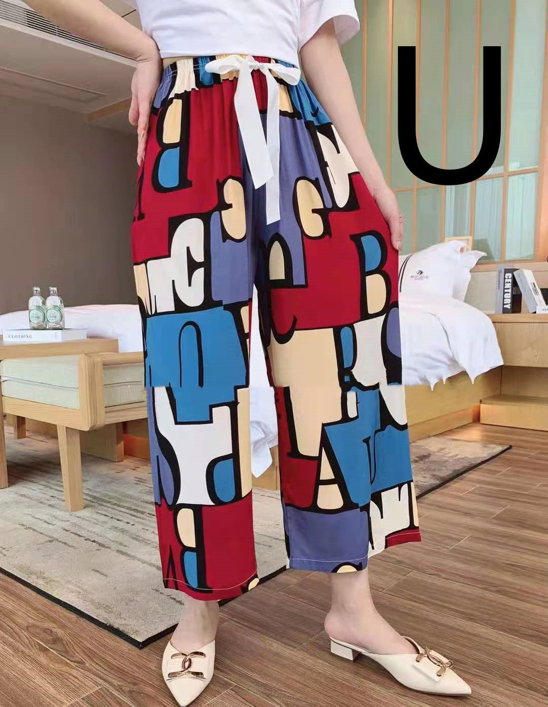 Cotton Silk Pajama Pants, Thin Cotton Silk Wide-leg Pants, Home