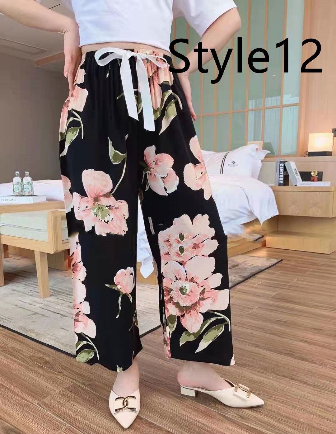 Cotton Silk Pajama Pants, Thin Cotton Silk Wide-leg Pants, Home