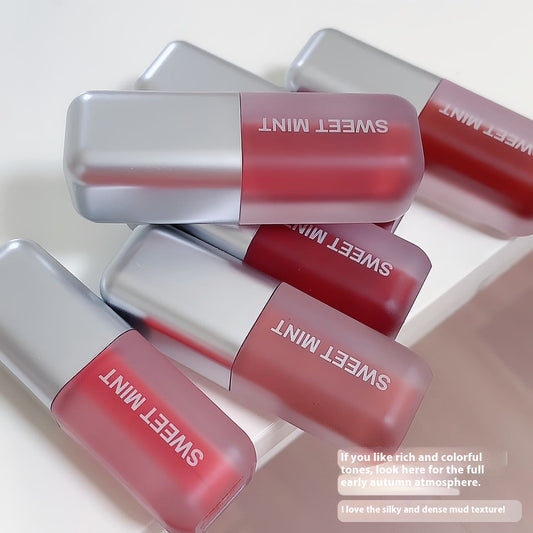 Velvet Lip Lacquer Matte Finish Long Lasting And Does Not Fade No Stain On Cup Lip Mud