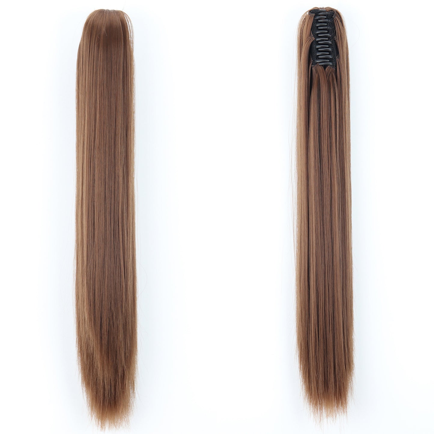 Fashion Ponytail Claw Clip Long Straight Hair Human Wig Fluffy