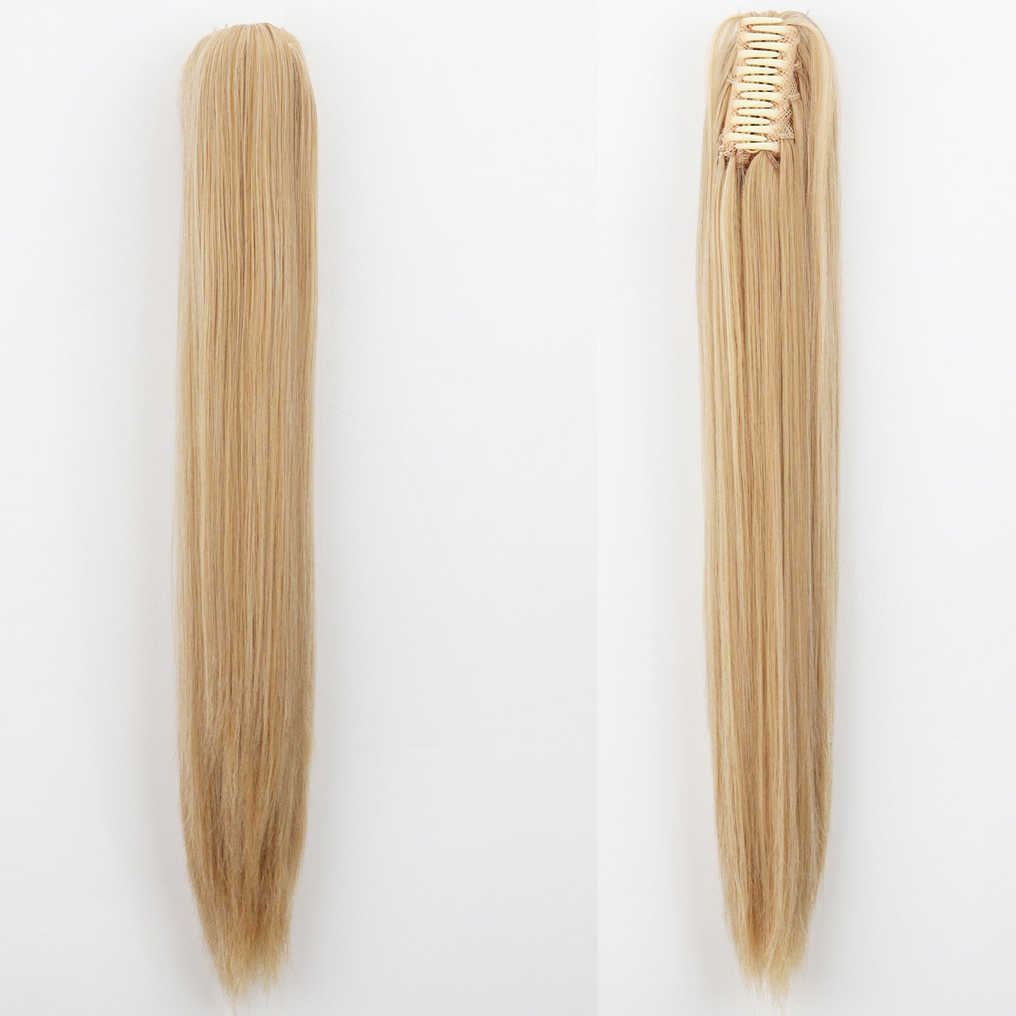 Fashion Ponytail Claw Clip Long Straight Hair Human Wig Fluffy