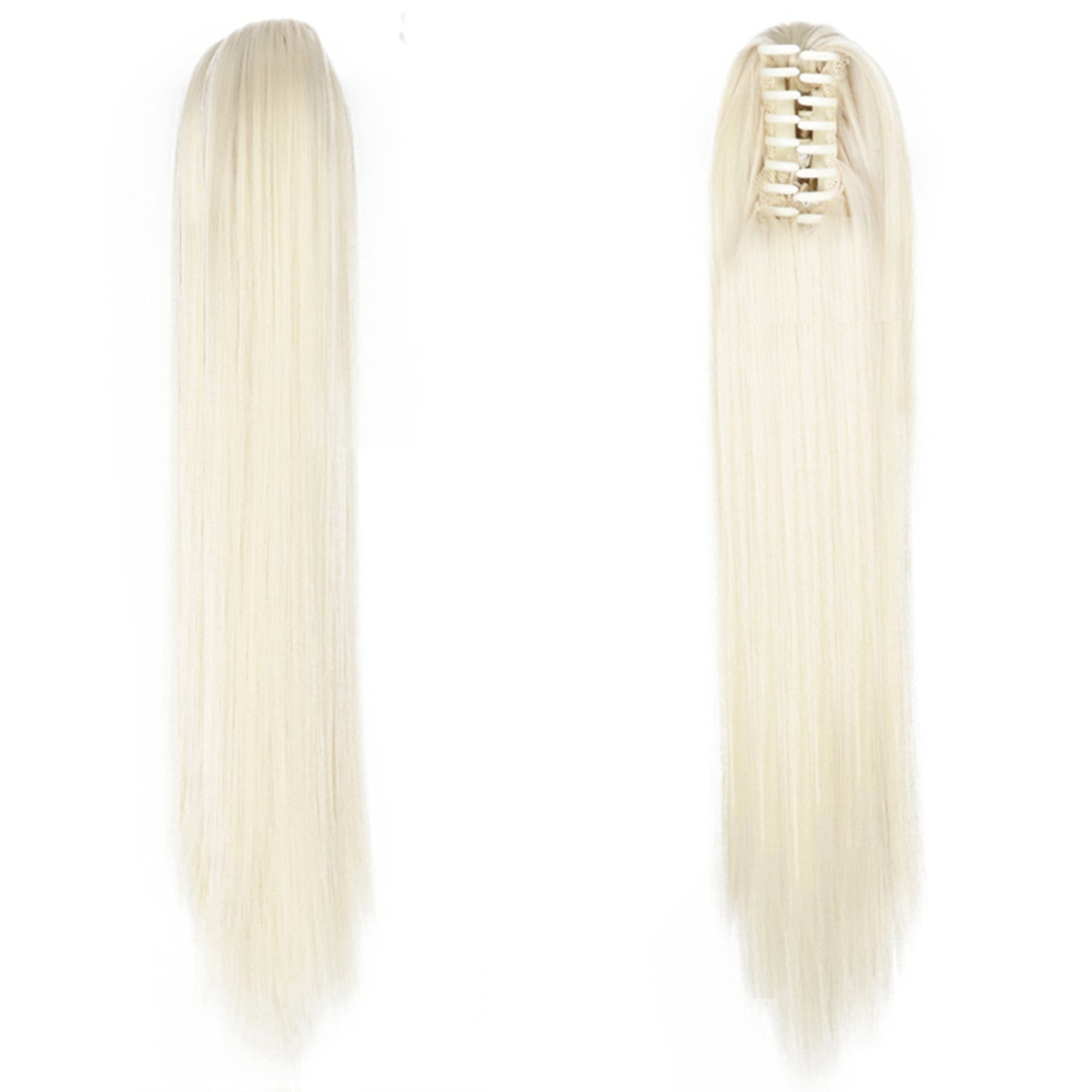 Fashion Ponytail Claw Clip Long Straight Hair Human Wig Fluffy